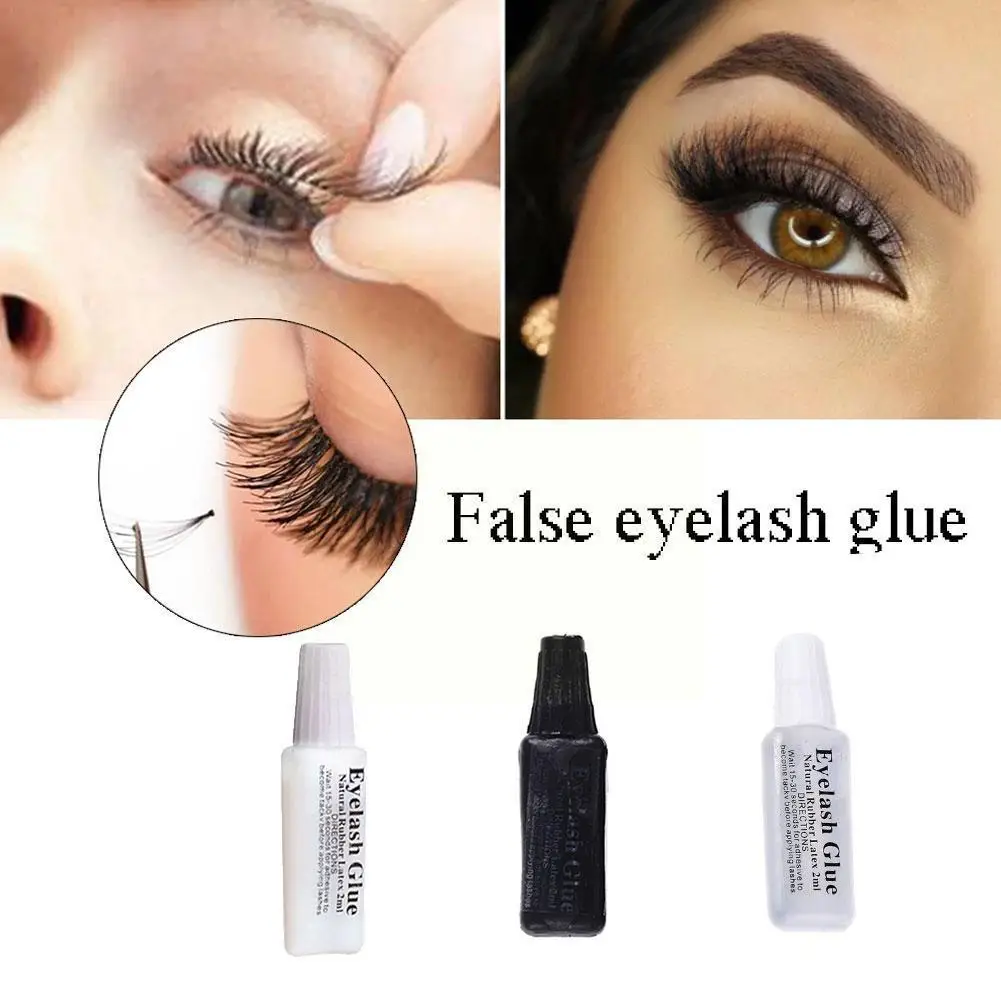 

5 Pieces Of Portable Transparent False Eyelash Glue Mini Viscose Transparent Eyelid 2ML And Non-toxic Glue Tasteless J7W7