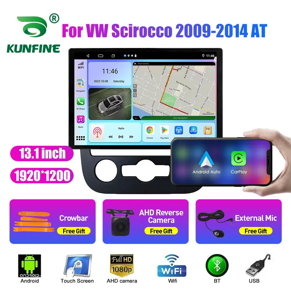 

Автомобильный радиоприемник 13,1 дюйма для VW Scirocco 2009 2010-2014, автомобильный DVD GPS-навигатор, стерео Carplay 2 Din, центральный мультимедийный Android авто