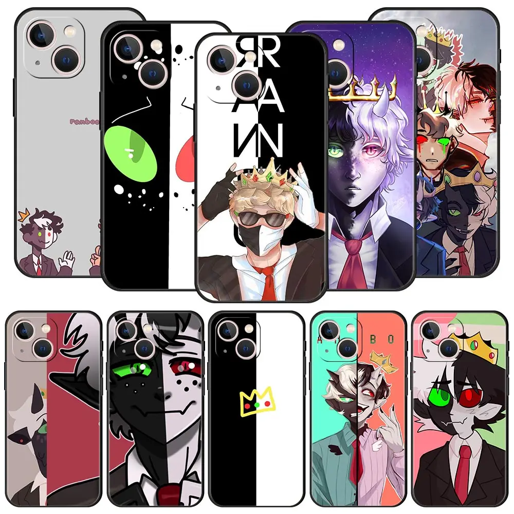 

Funny Ranboo Dream SMP Phone Case For Apple iPhone 11 14 Pro MAX 12 13 Mini 7 8 Plus X XR XS MAX SE Silicone Black Cover Luxury