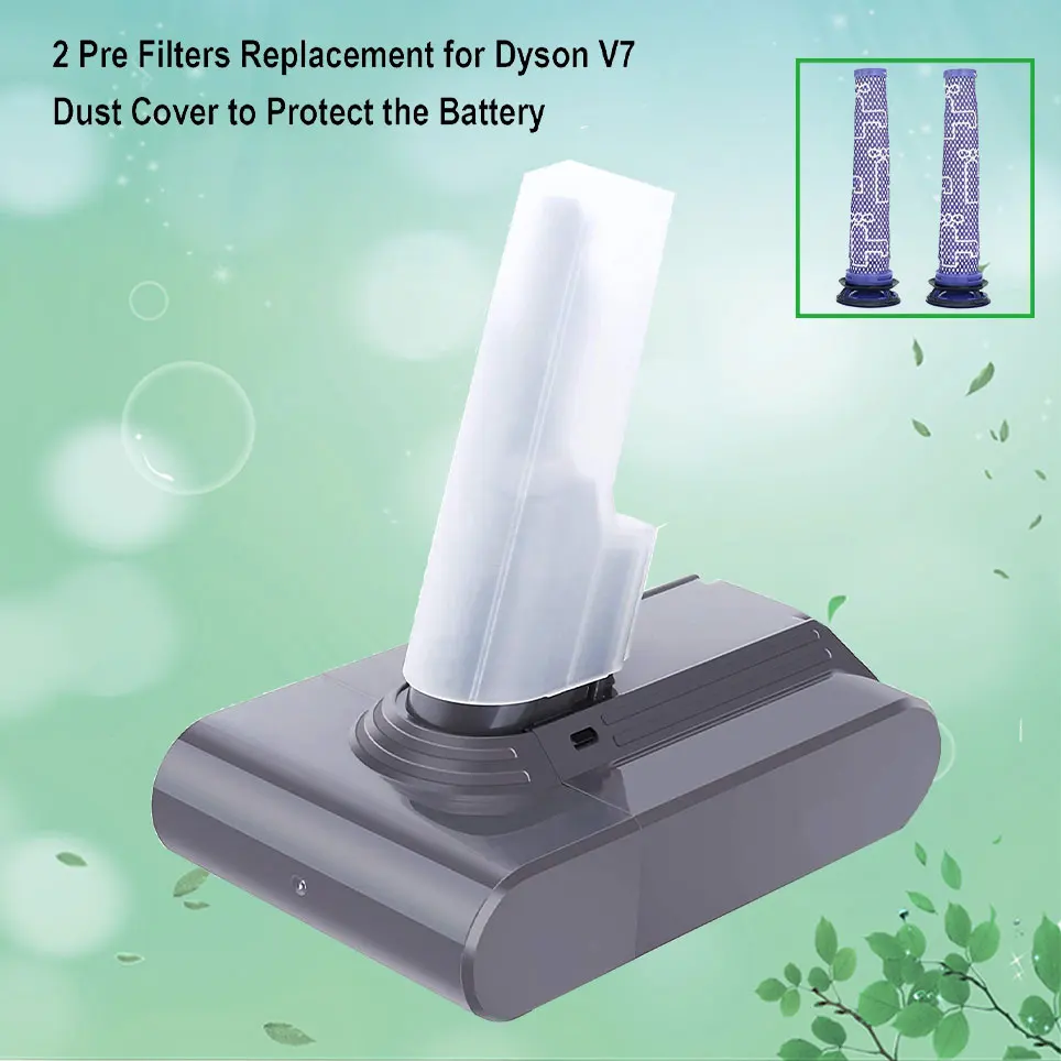 

2022 Elefly V7 battery replacement is suitable for Dyson V7 battery V7 Absolute V7 Motorhead V7 Animal Plus V7 Car+Boat
