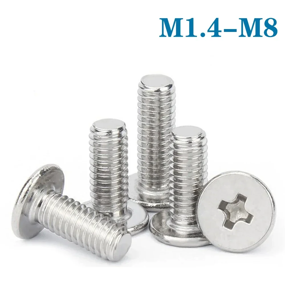 

10 шт. M1.4 M1.6 M2 M2.5 M3 M4 M5 M6 M8 304 Нержавеющая сталь CM Крестообразный болт Phillips с ультратонкой сверхнизкой плоской вафельной головкой