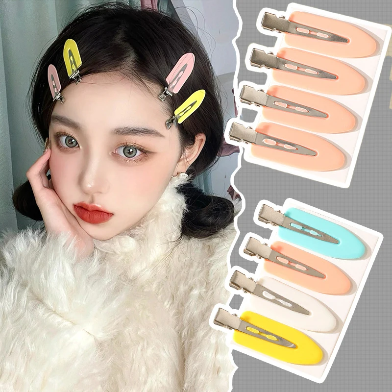 

Seamless Hair Clips Winter Hairpin Side Bangs Fix Fringe Barrette Makeup Hair Accessories Women Girls Styling Tool