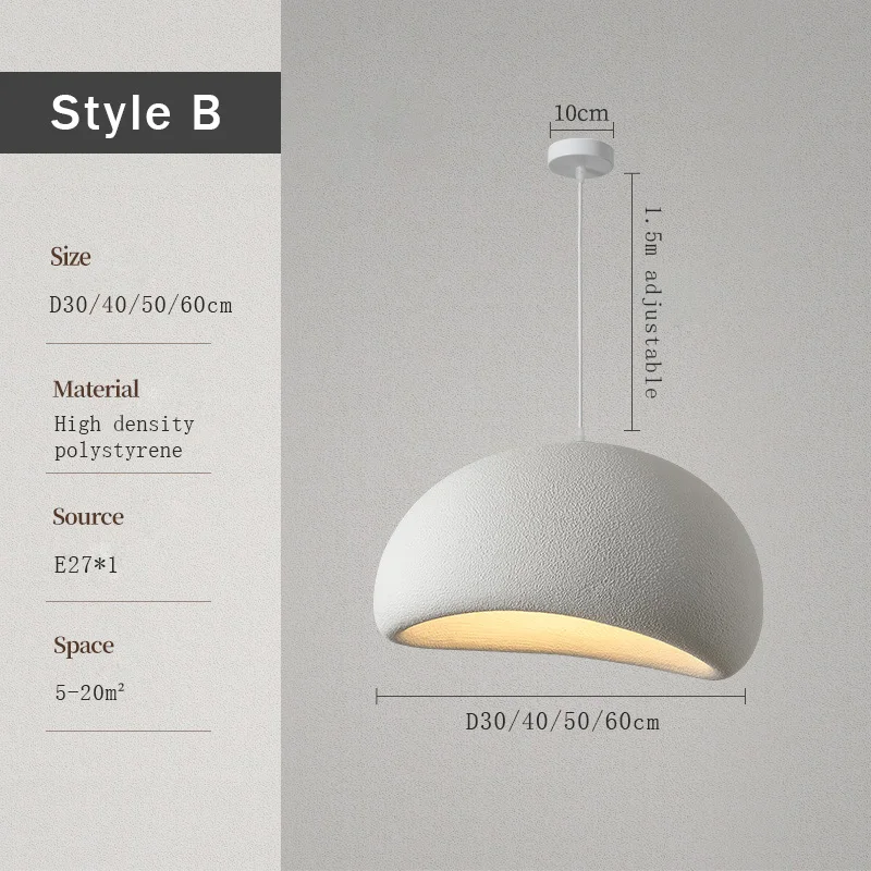 

Подвесные светильники VIGOUS, скандинавский стиль, полистирол, E27