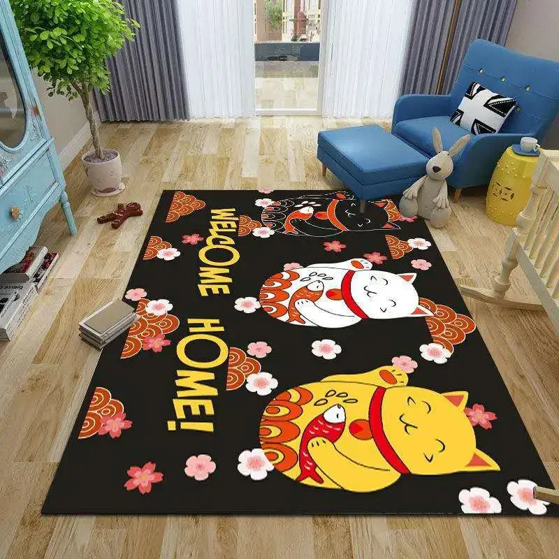 Мультяшный ковер с 3D принтом нескользящий игровой коврик для детской комнаты