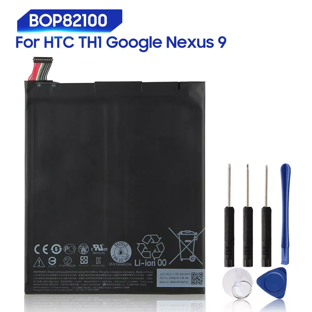 Original Replacement Battery B0P82100 For HTC TH1 Google Nexus 9 Tablet PC 8.9" BOP82100 Genuine Battery 6700mAh