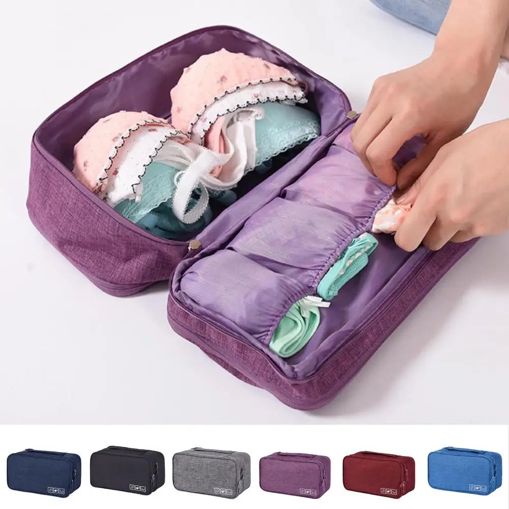 

Travel Storage Bag Multiple Grids Large Capacity Portable Korean Style Multipurpose Underwear Storage Pouch for Vacation