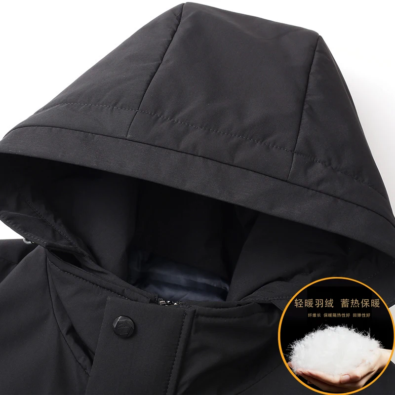 Winter Jacket Men Parkas Fashion Hooded Thicken Warm Double Layer Coats Manteaux Doudoune Homme Ropa Hombre Goose Down Jackets