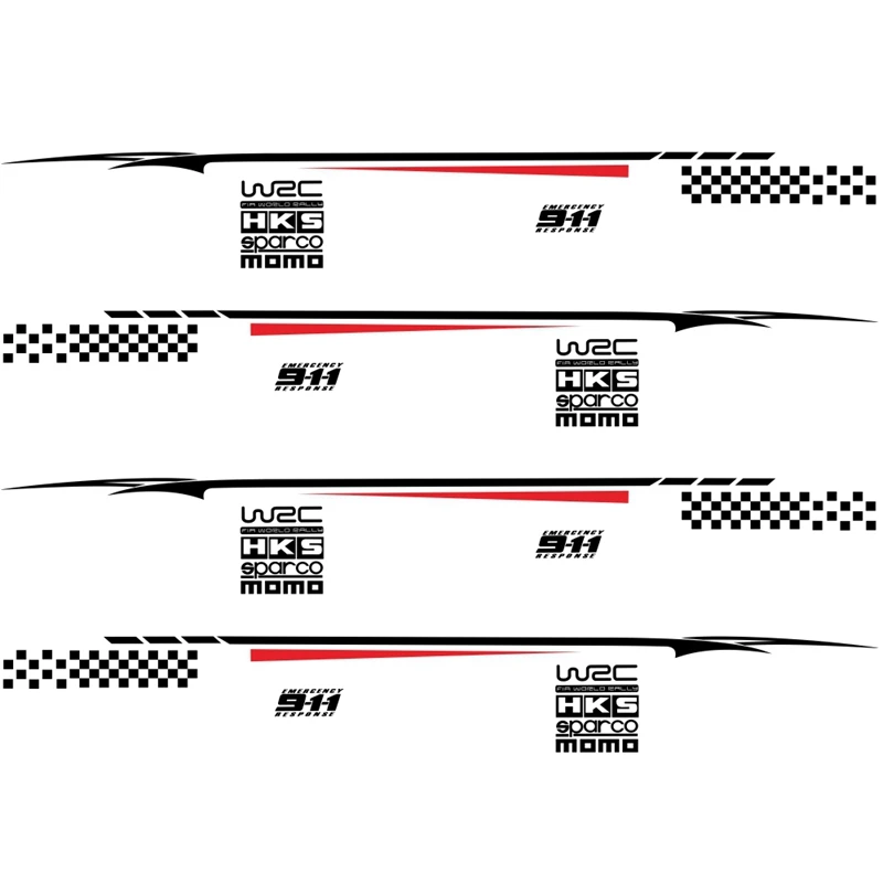 

12X Автомобильная боковая наклейка s, талия, полосатая наклейка, гоночная Спортивная наклейка, автомобильная наклейка наклейки из виниловой ...
