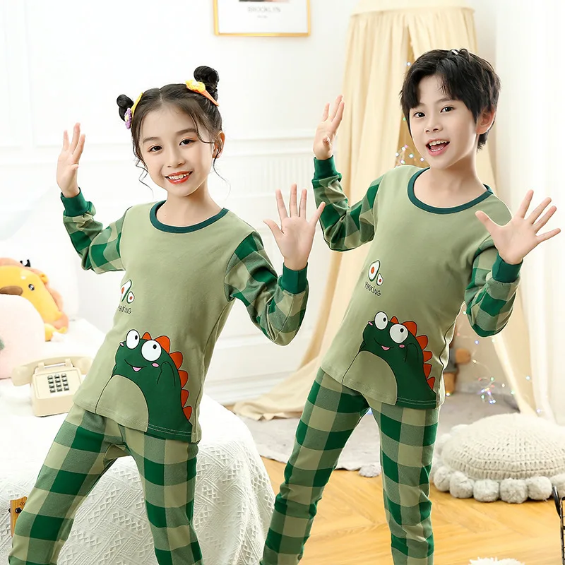 

Winter Autumn Boys Girls Pajamas Kids Underwear Sleepwear Children Cotton Pyjamas Girls Clothing Child Long Sleeve Homewear