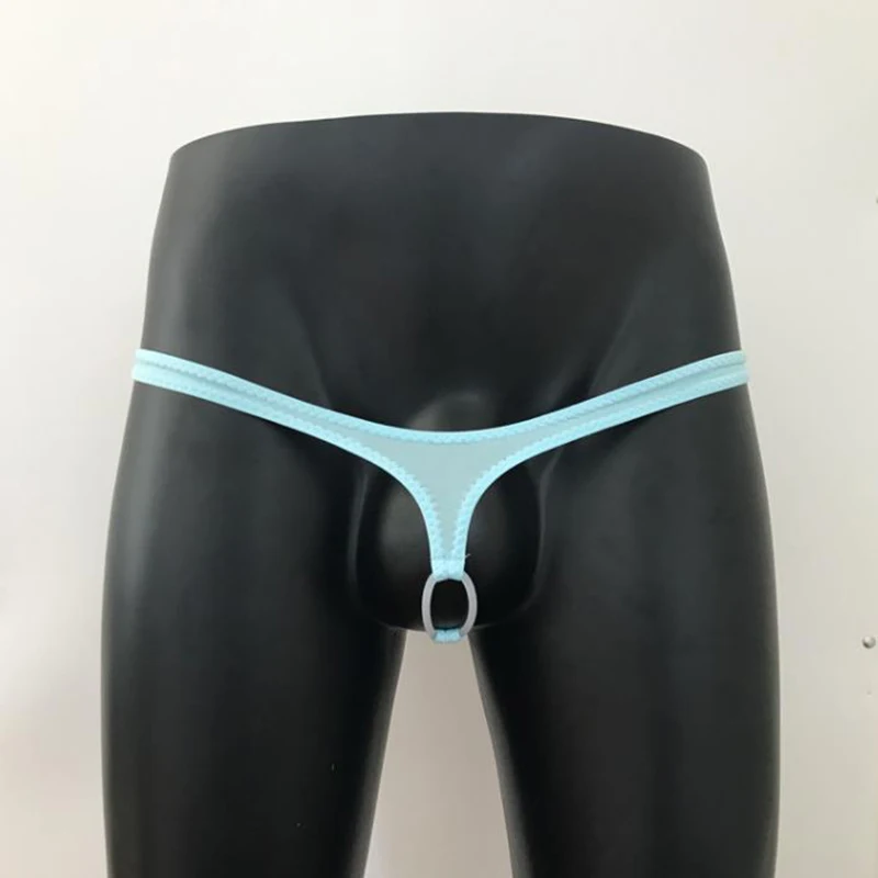 

Men's Seamless Breathable reveal Body Sexy Ring Show Butt G strings Underwear Man Thong Panties Lingerie
