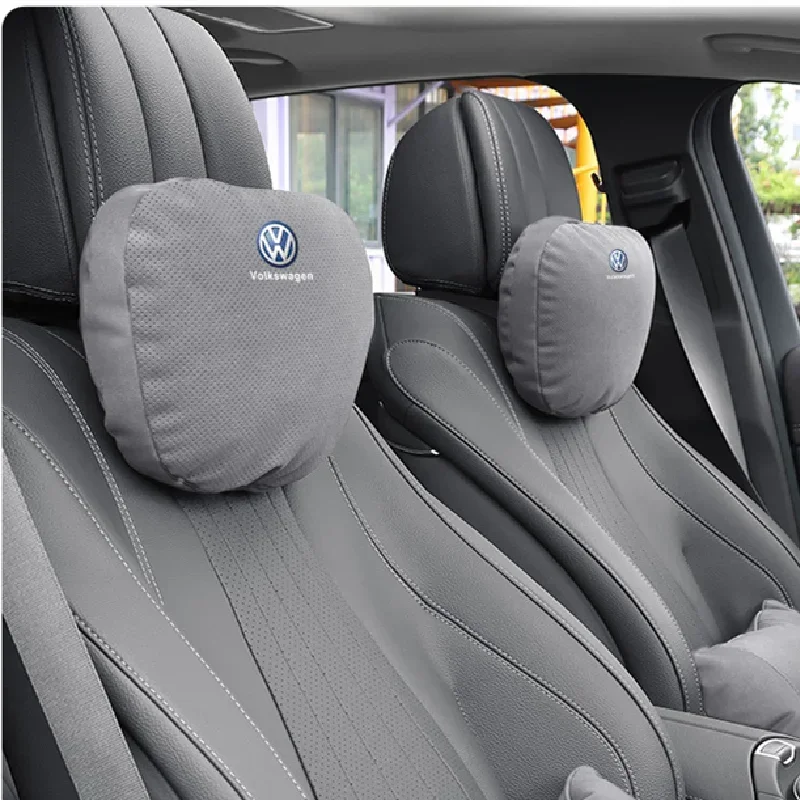 Фото Подушка-подголовник из замши для сидений Volkswagen Golf, Passat, Jetta, Beetle, Tiguan, Scirocco, Touran №4