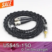 ln007448 pure 99 silver inside headphone nylon cable for audeze lcd 3 lcd 2 lcd x lcd xc lcd 4z lcd mx4 lcd gx headset earphone