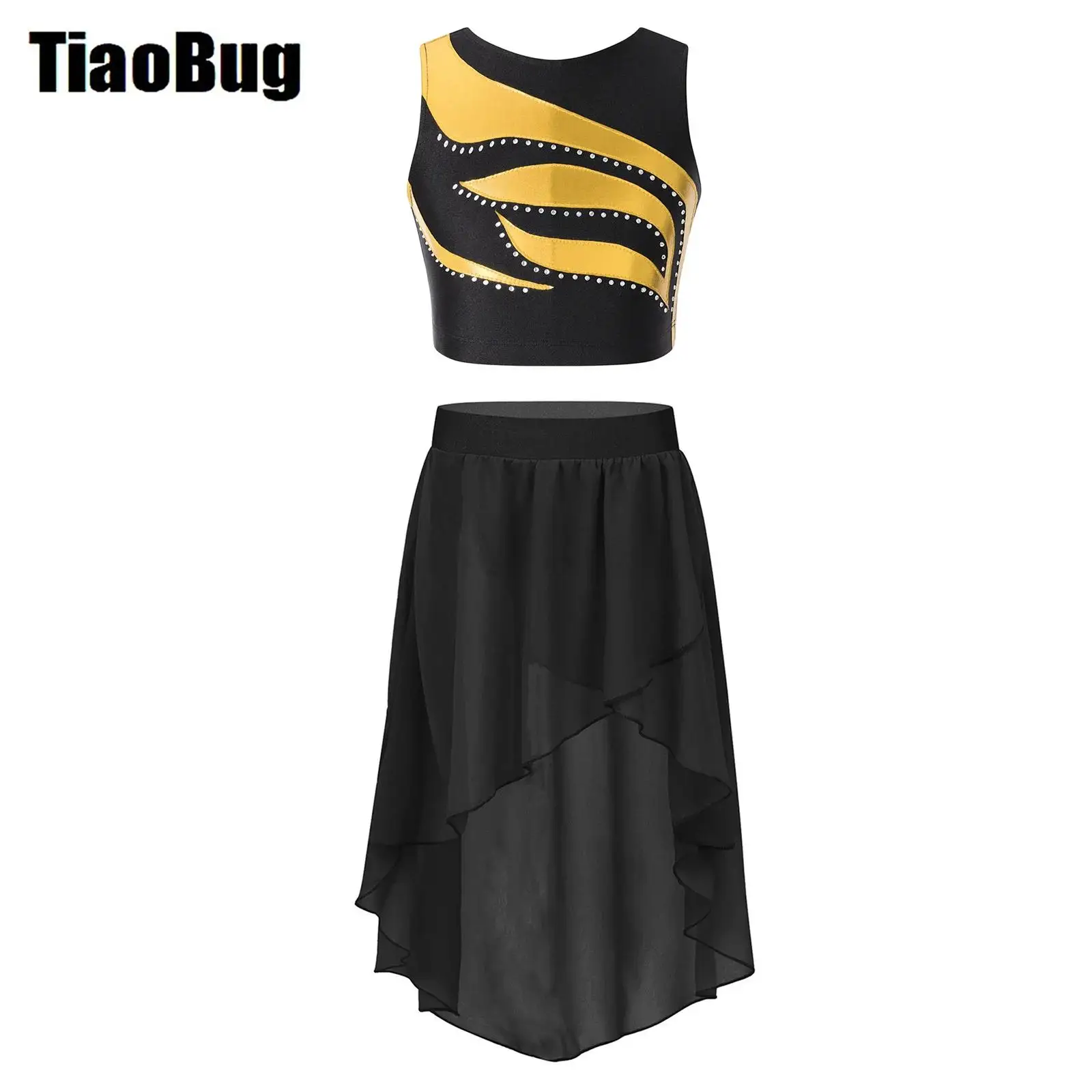 Детские балетные танцевальные наряды для девочек блестящий лоскутный