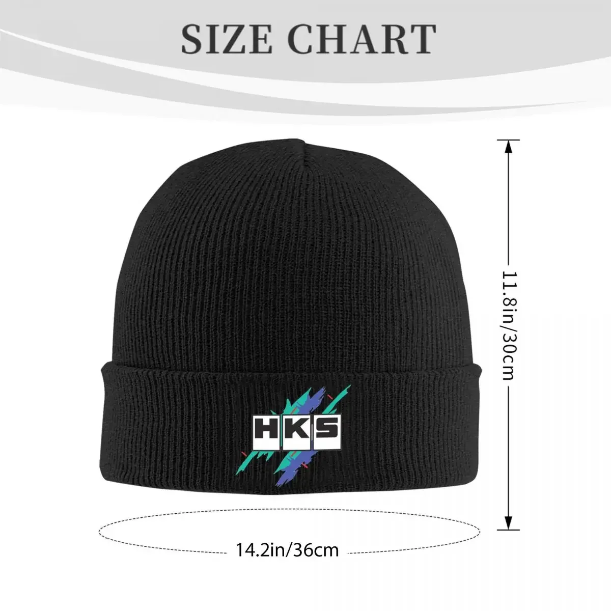 HKS Vintage Knitted Hat Beanies Autumn Winter Warm New Power and Sportser Performance Turbo Logo Cap Men Women