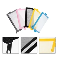 bag stationery pen pouch case holder organizer makeup brushmesh portable storage zipper cases travel makecontainer vacation