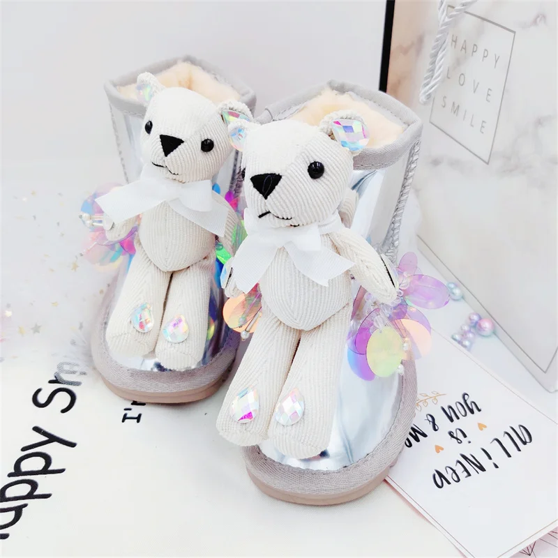 

Классические сапоги ручной работы с блестками на заказ, сапоги до середины икры, милые зимние плюшевые теплые сапоги с украшением для кукол, женские сапоги 35-40