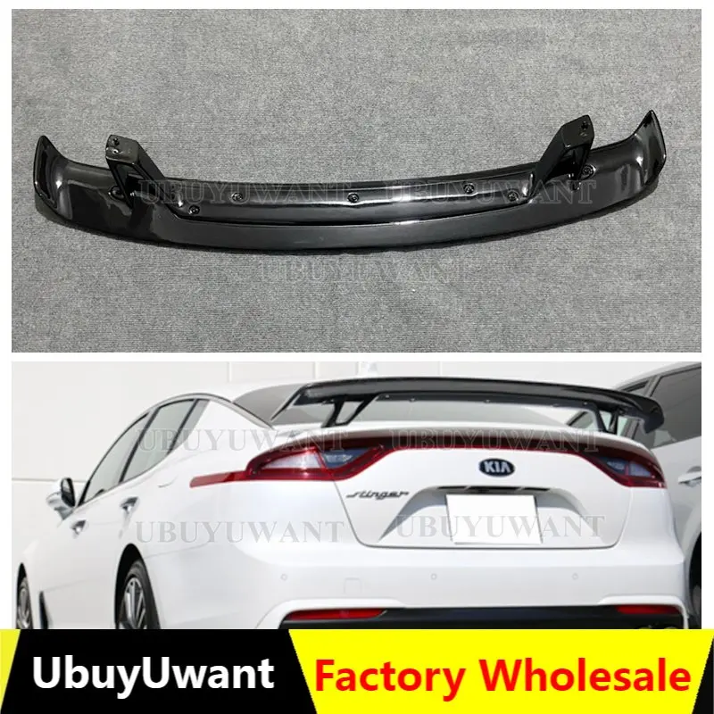 

Use for KIA K8 Stinger Spoiler Real Glossy Carbon Fiber Rear Wing Sport Style Sport Accessories Body Kit Stinger Rear Spoiler