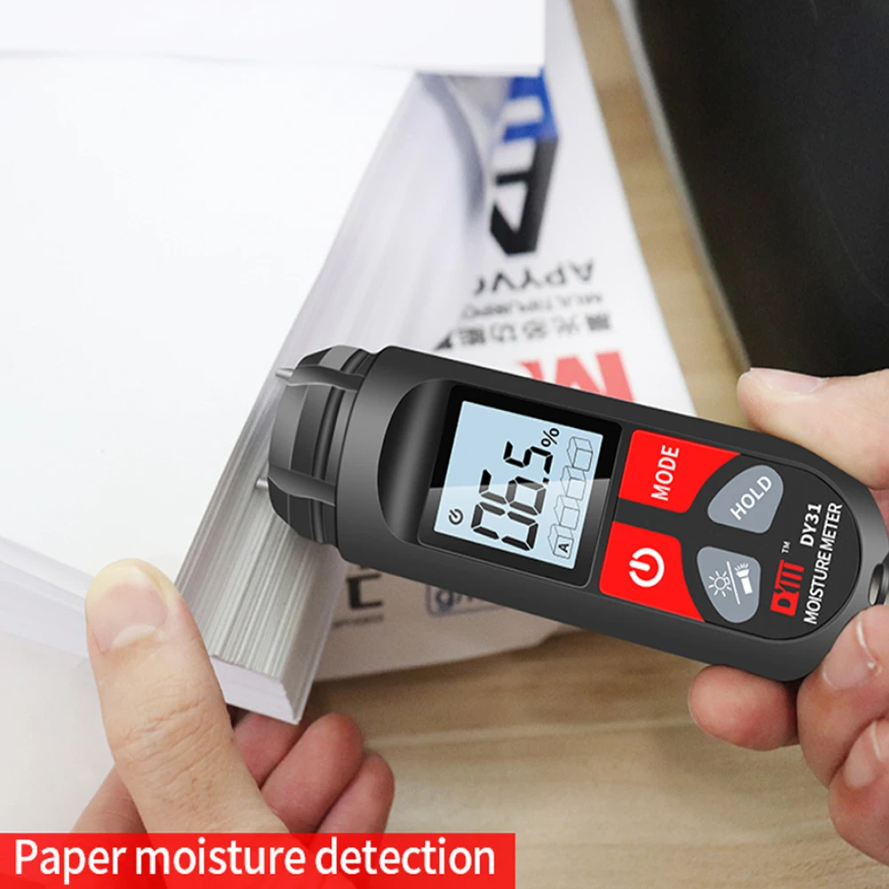 

New Digital Wood Moisture Meter Paper Humidity Tester With LCD Display Portable Wall Hygrometer Timber Damp Detector 0-99.9%