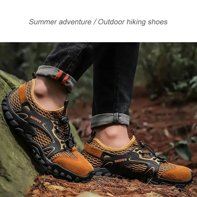 Trekking Wading Shoes for Men Hiking Professional Non-slip Shoes Summer Breathable Male Quick-dry Water Shoes