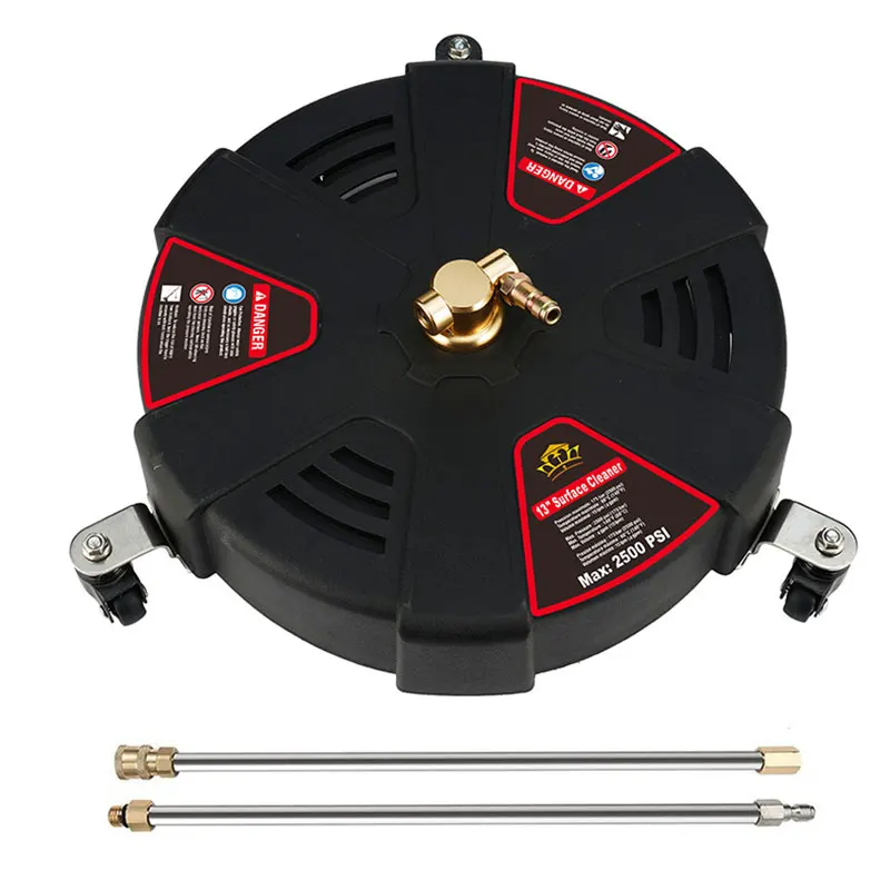 13 Inch Pressure Washer Surface Cleaner Attachment with 2 Po