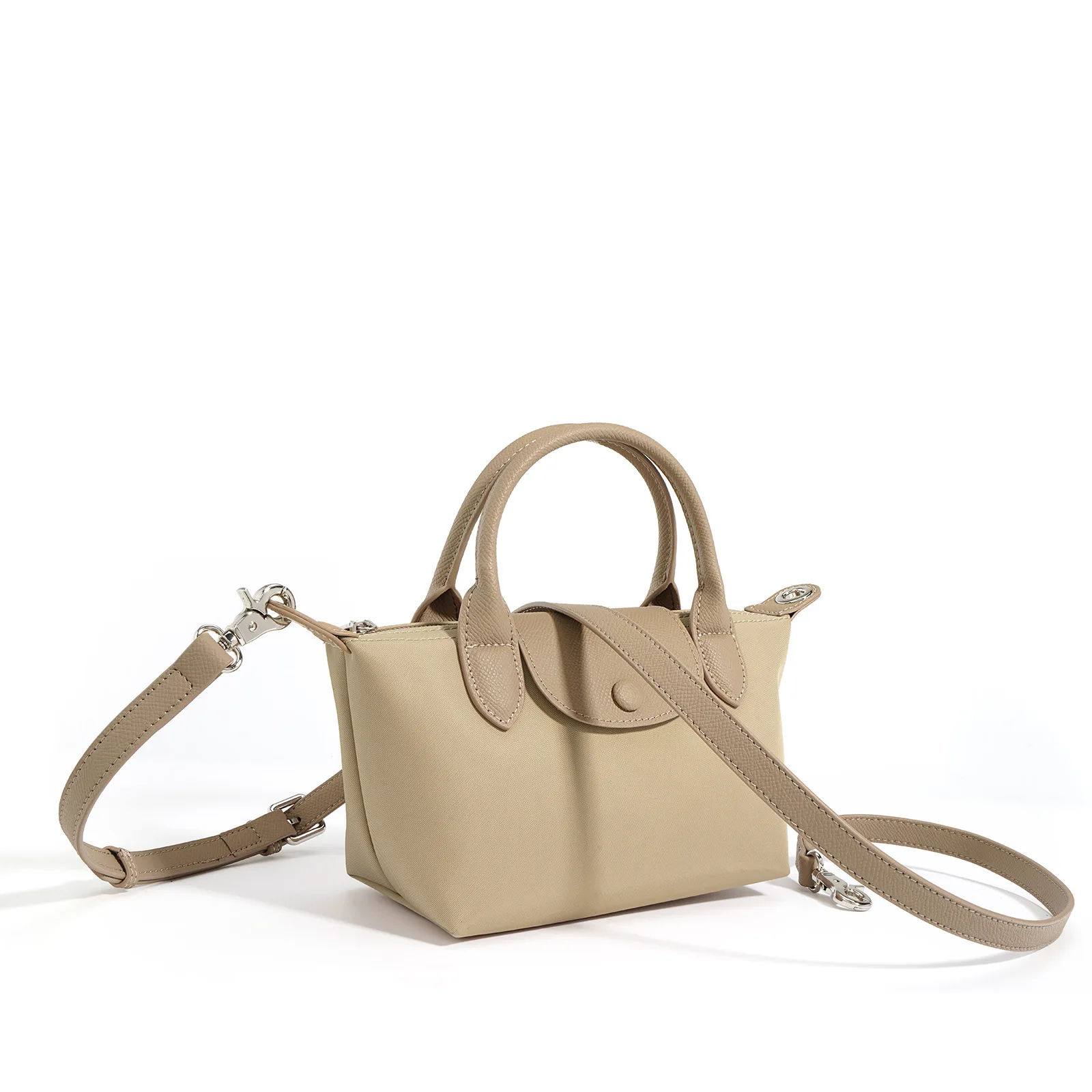 Waterproof Fabric Hobos bags for women Genuine leather Crossbody Bag  Lightweight Nylon handbags for women Daily Use