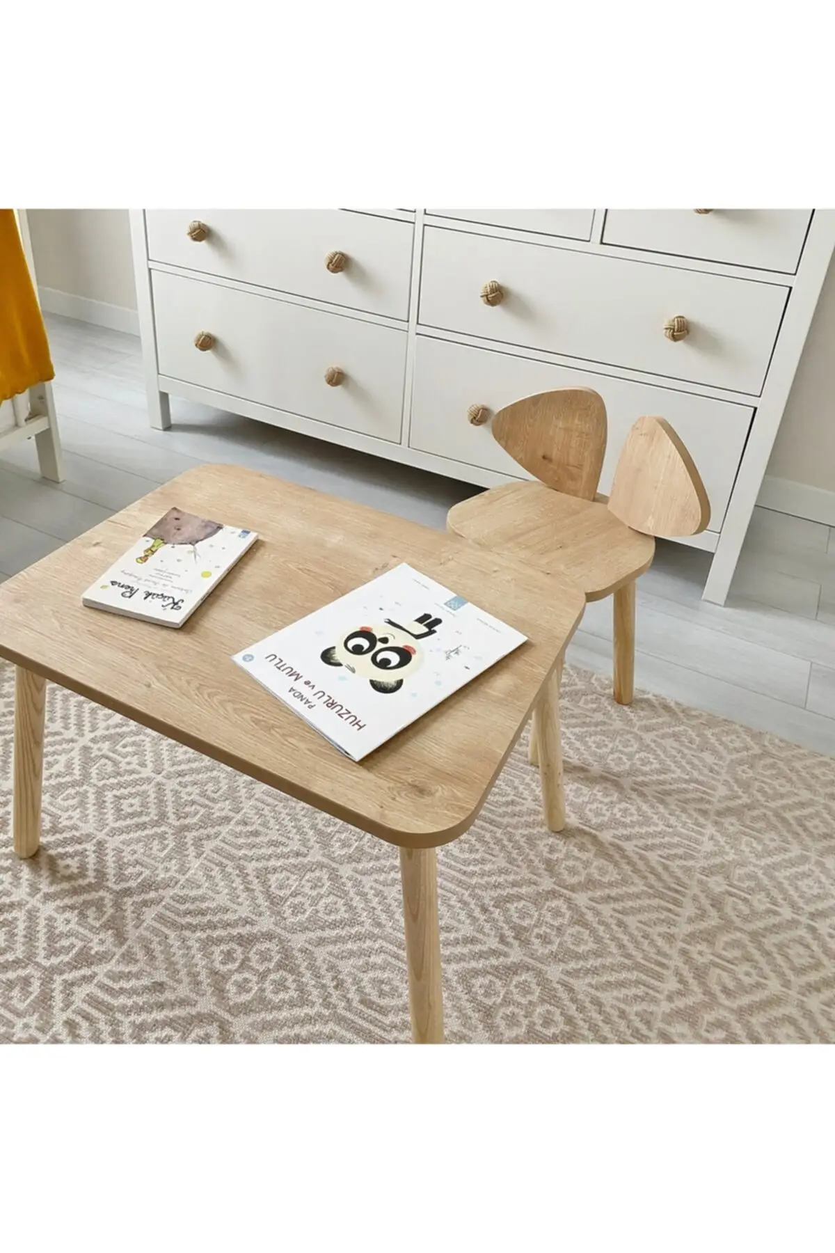 

Cute Children's Desk Chair Wooden Activity Game Study Writing Desk Fun Desk Chair Set Your Child Love