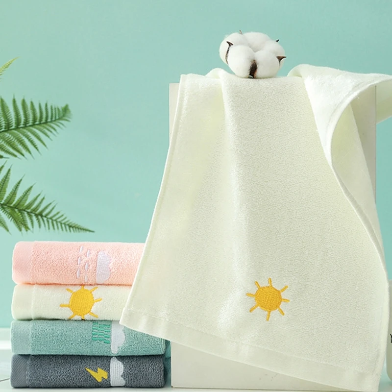 

Cotton Towel Soft Bath Hour Companion Cartoon Embroidered Baby Hand Wash Towel