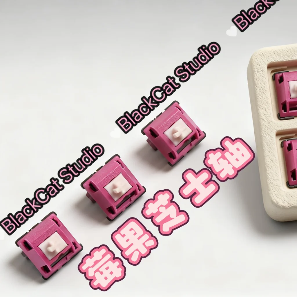 Фото Механические переключатели BSUN Berried Cheese Switch, 5-контактные, линейные, с плавным ходом, из POM, с тонкой смазкой, настраиваемые для механических клавиатур №2