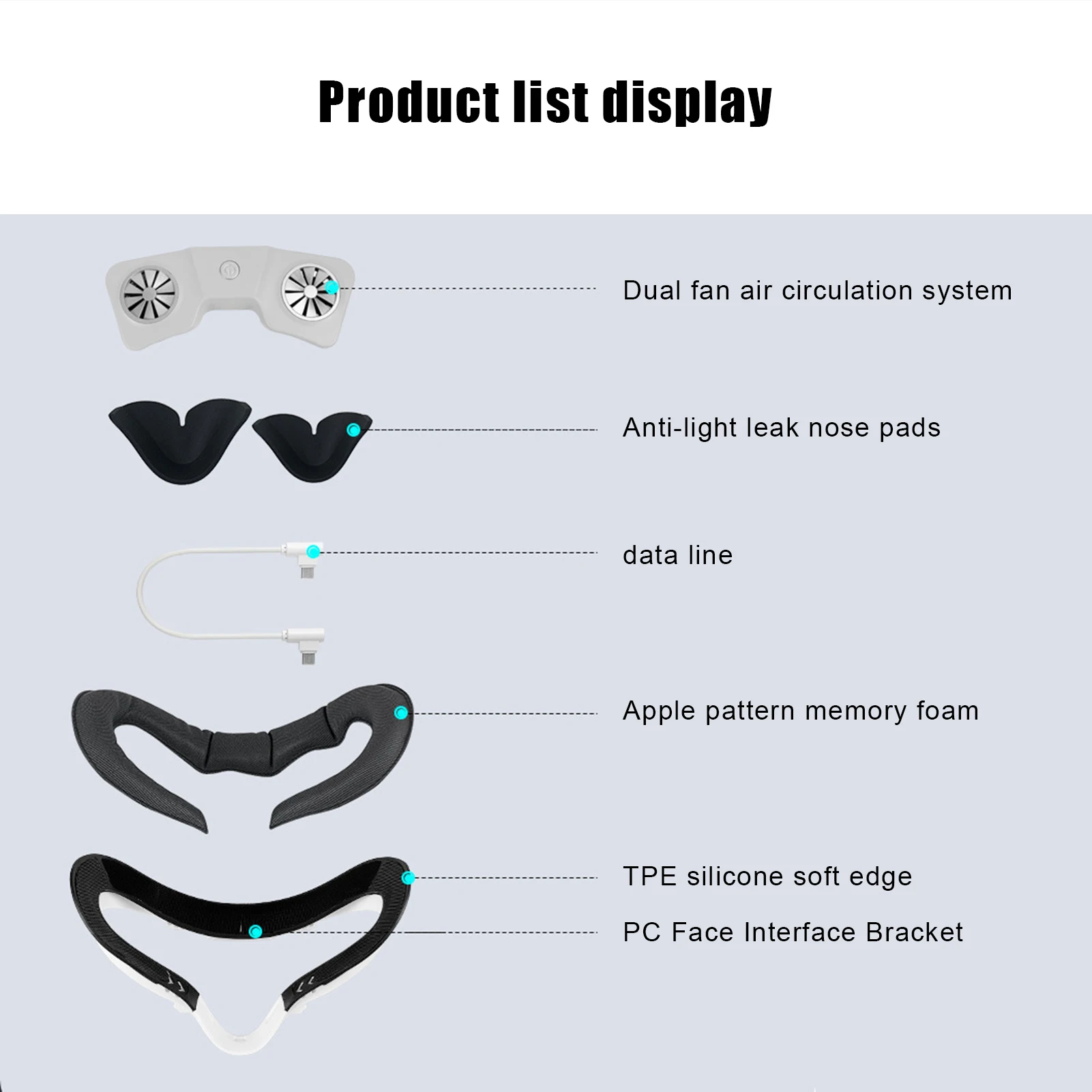 Upgrade Head Strap ForOculus 2 Head Strap Active Air No Fog Facial Interface Carrying Case VR Air Circulation Accessories