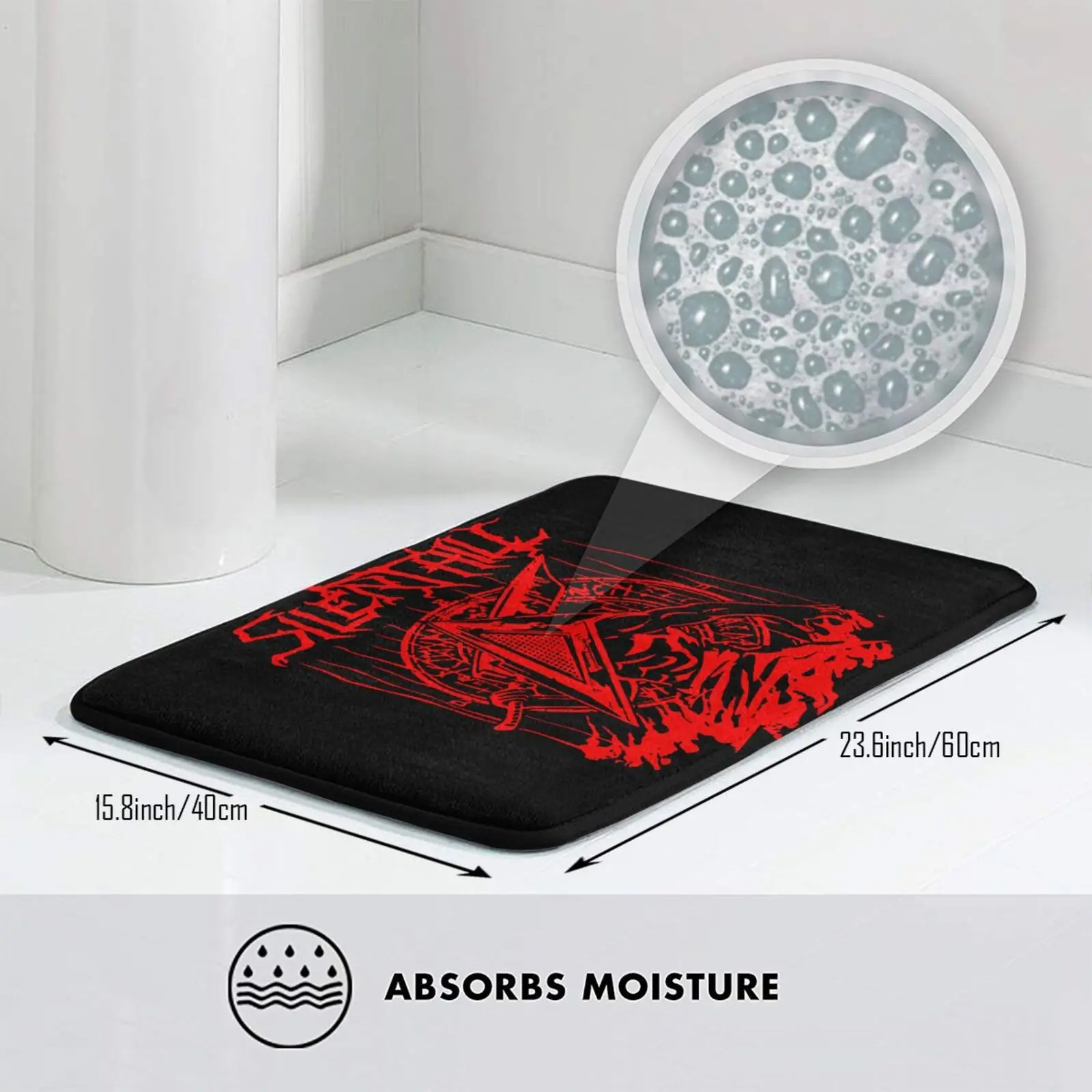 Тихая красная вещь голова пирамиды коврик из фильма ужасов ковер для туалета