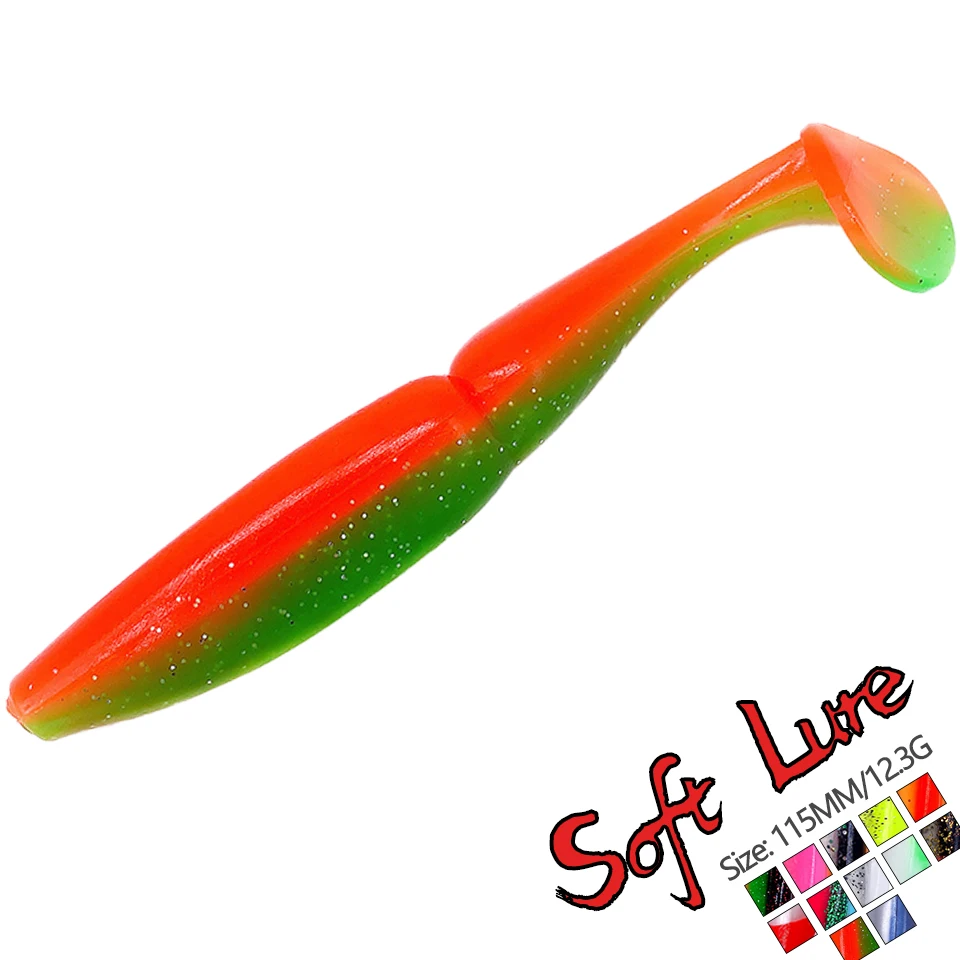 

1PCS 115MM/12.3G 125MM/6.5G 90MM/5.5G Artificial Bionic Silicone Rocker Lure Carp Bass Soft Bait Swimming Lead Hook Lure