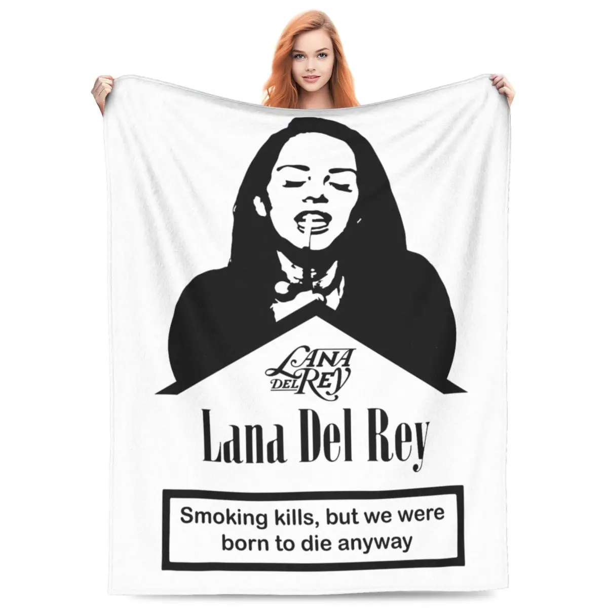 Одеяло Ланы Дель Рей коралловый флис плюшевый текстильный декор курильщи