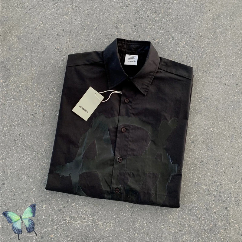 

Oversize Blouse Anti War Logo Print Vetements Shirts