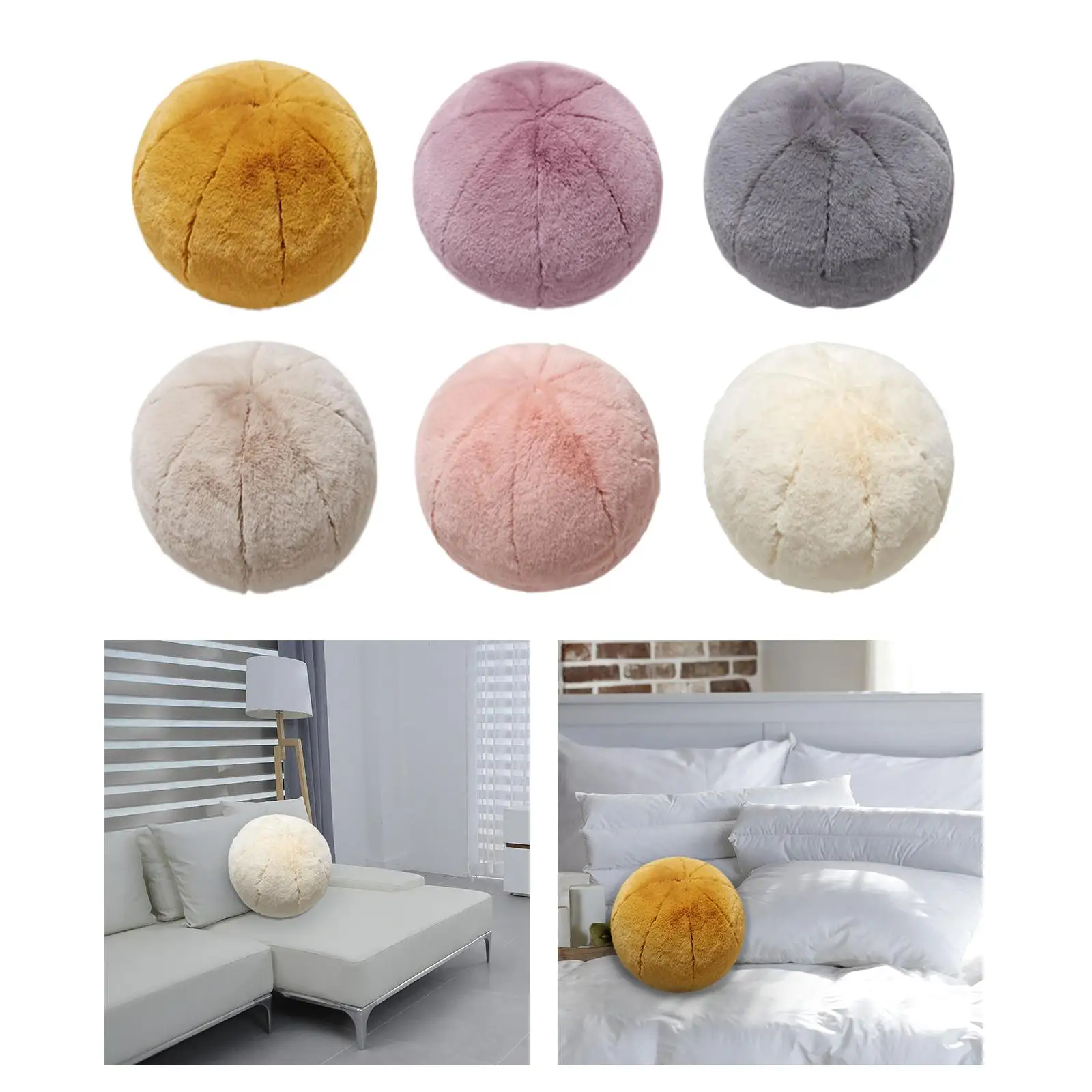 

Shaggy Plush Pillow Stuffed Plush Cushion for Home Bed Couch Salon Floor Pillow