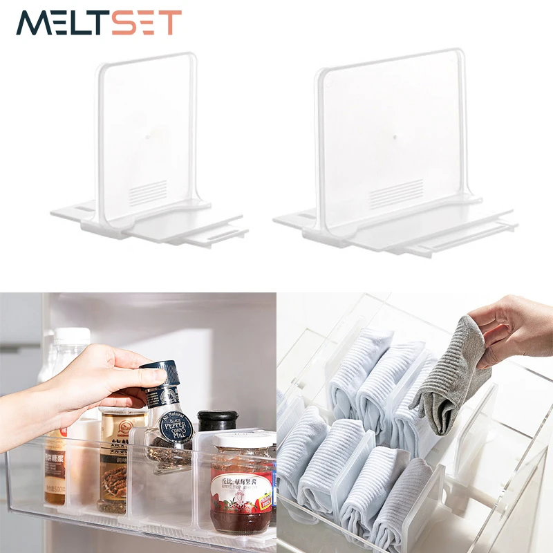 

Adjustable Storage Drawer Divider for Underwear Socks Sundries Drawer Organizer Partition Holder Refrigerator Storage Divider