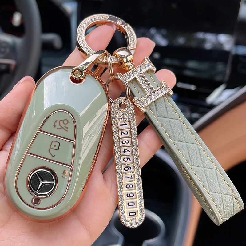 

New Tpu Car Key Case Cover Shell for Mercedes Benz 2021 C Class S Class W223 S350 S400 S450 S500 C200 C260 2021 Accessories
