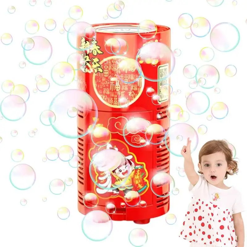 

Automatic Bubble Machine LED Lighted Musical Bubble Blower With 80ml Bottle Outdoor Red Battery Operated Electric Bubble Maker