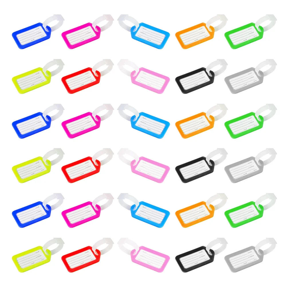 

30Pcs Practical Luggage Tags Hanging Baggage Information Labels Festival GiftS