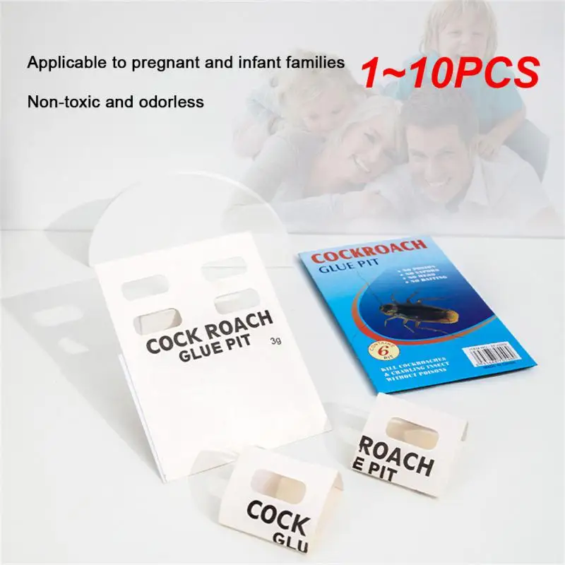 Ловушка для тараканов 1-10 шт. липкая приманка не токсичная дома и улицы