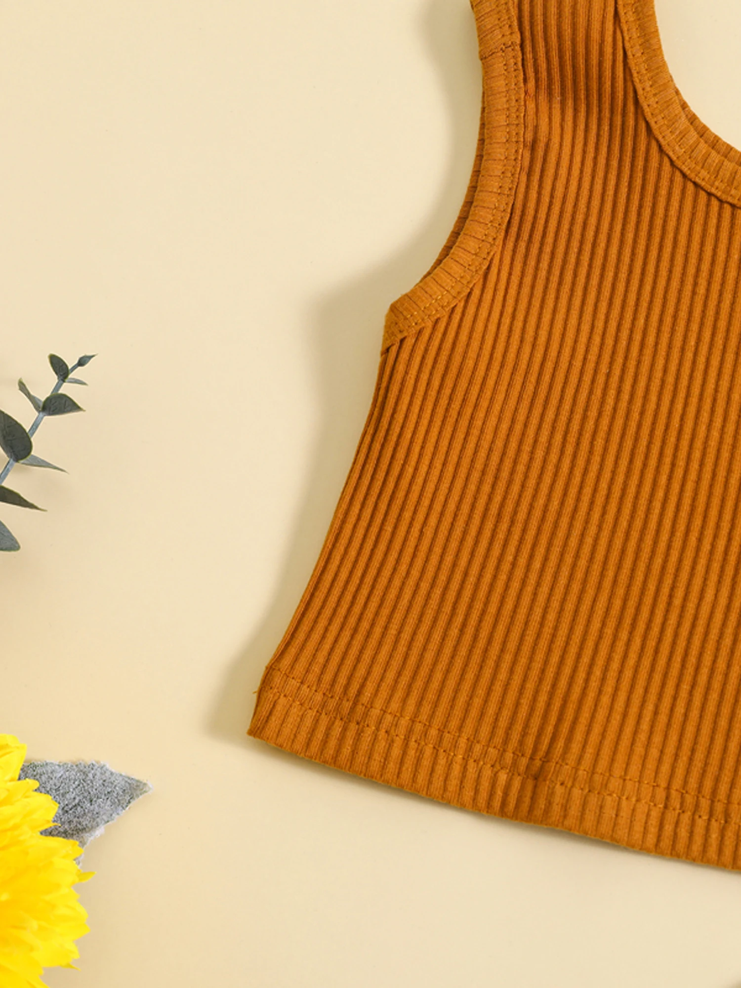 

Bonangber летняя одежда для маленьких девочек, топ без рукавов в рубчик, эластичные штаны с коровьим принтом, комплект из 2 предметов, Детские Мод...