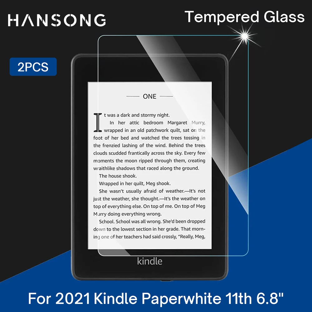 

2Pcs Tempered Glass For All-New Kindle Paperwhite 11th Generation 2021 Screen Protector For Amazon Kindle 6.8 inch HD Cover Film