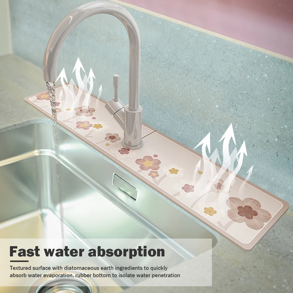 

Водопоглощающий коврик для смесителя, полиэстер, резиновые для раковины, брызговик, водопоглощающий, для ванной, кухонные гаджеты, защита о...