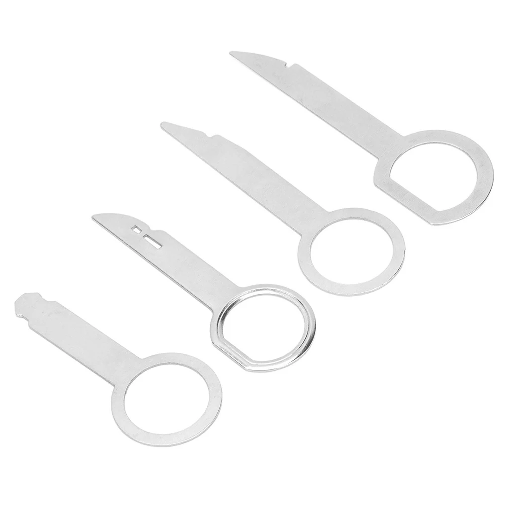 

4Pcs Car Radio Removal Tool Anti-rust Removing Key Release Tools Professional