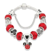 simple style diy bracelet red faceted crystal beaded color preservation bracelet childrens gift