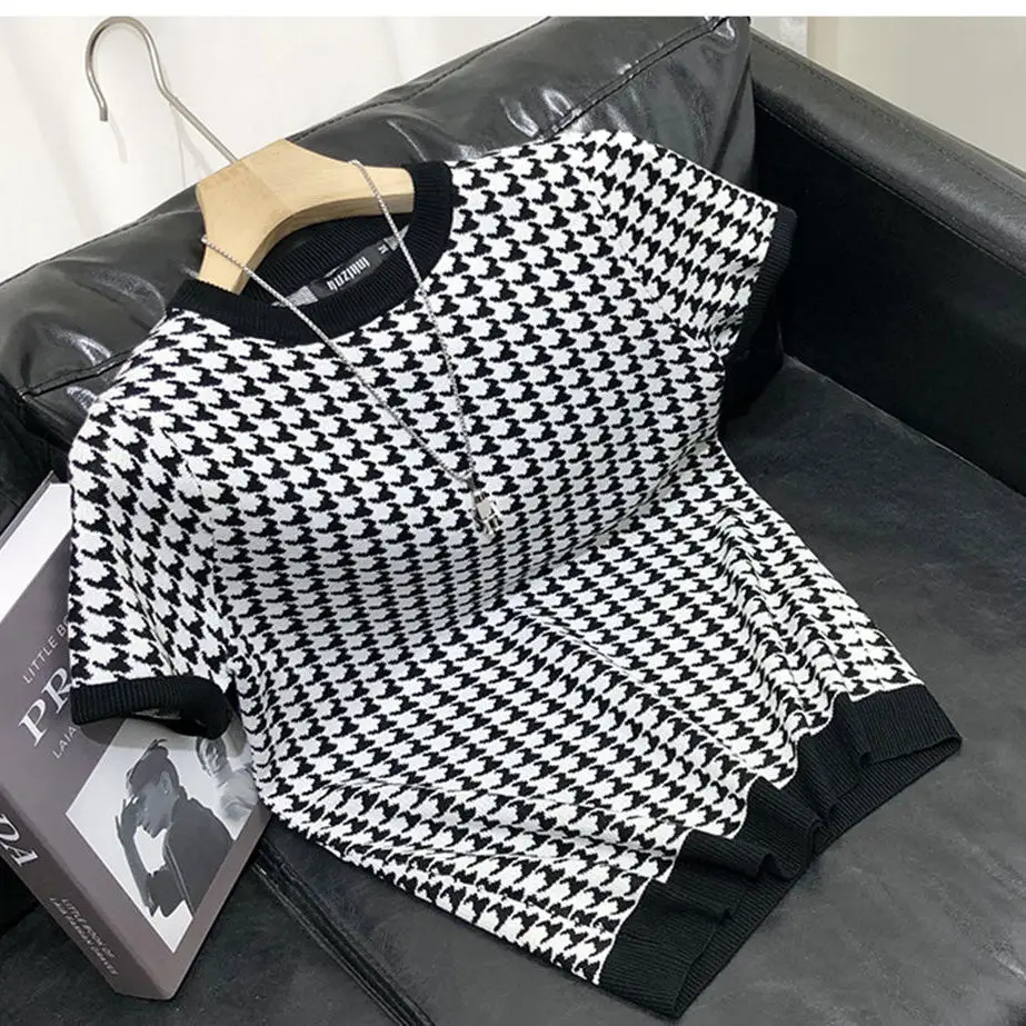 

2022 Spring and Summer New Crewneck Knit Tee