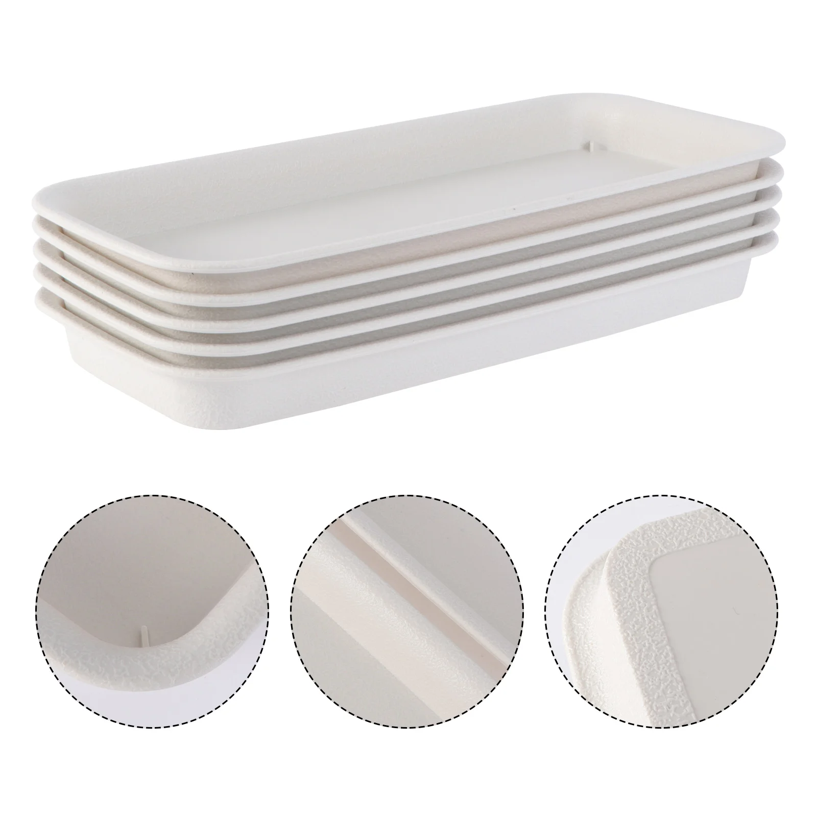

Square Planter Saucer Drip Trays: Rectangular Flower Pot Tray 12 X 5 5Inch Breathable Flower Pots Tray Water Saving Trays for