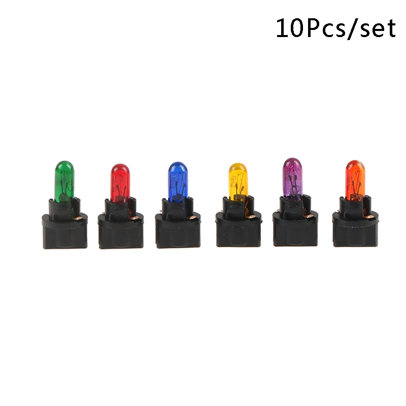 

10Pc T5 T6.5 Led Bulb W1.2WCar Interior Lights Dashboard Heating Indicator Wedge Auto Instrument Lamp air conditioning lamp 12V