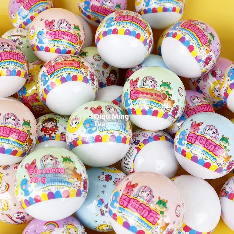 75mm twisting Ball Surprise Blind Box Toy Egg Anime figures kids toys decompression toy collecting birthday gif