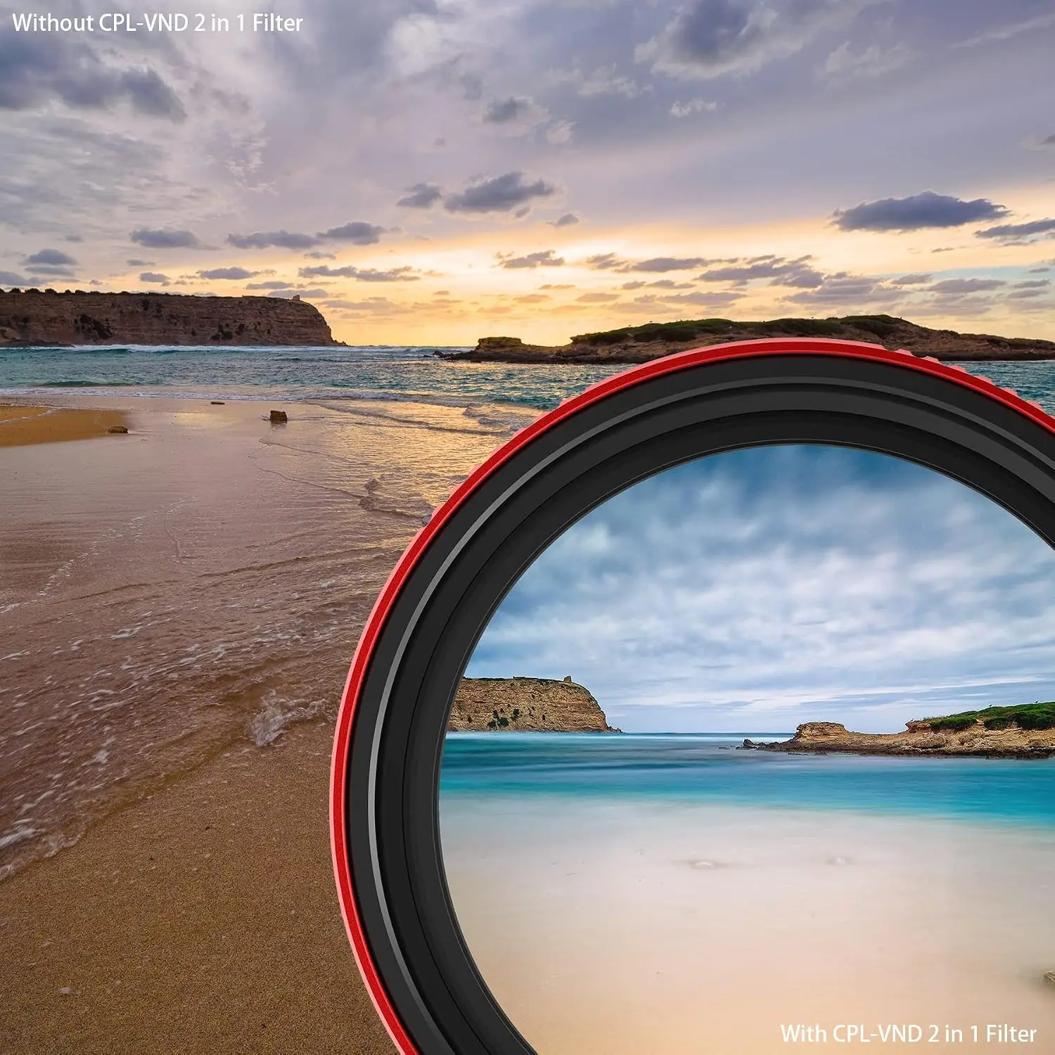 Фото Комбинированный CPL VND-фильтр Haida Pro II 67-95 мм, нанопокрытие, водонепроницаемое, устойчивое к царапинам оптическое стекло №5