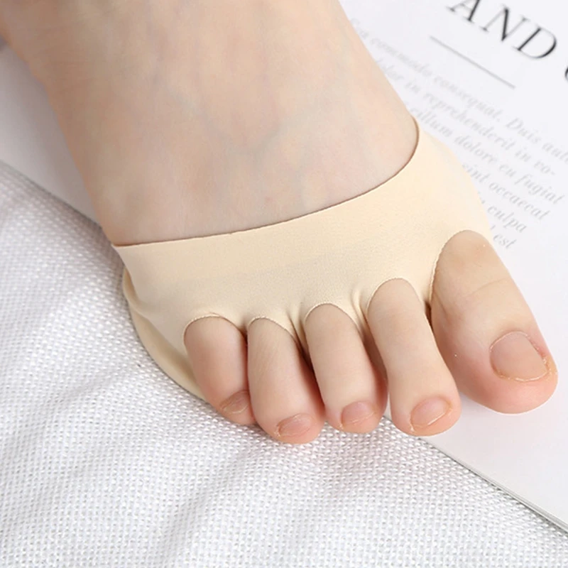 50Pairs Women High-Heeled Forefoot Pad Toe Socks Five Finger Summer Open Toe Comfortable Invisible Socks